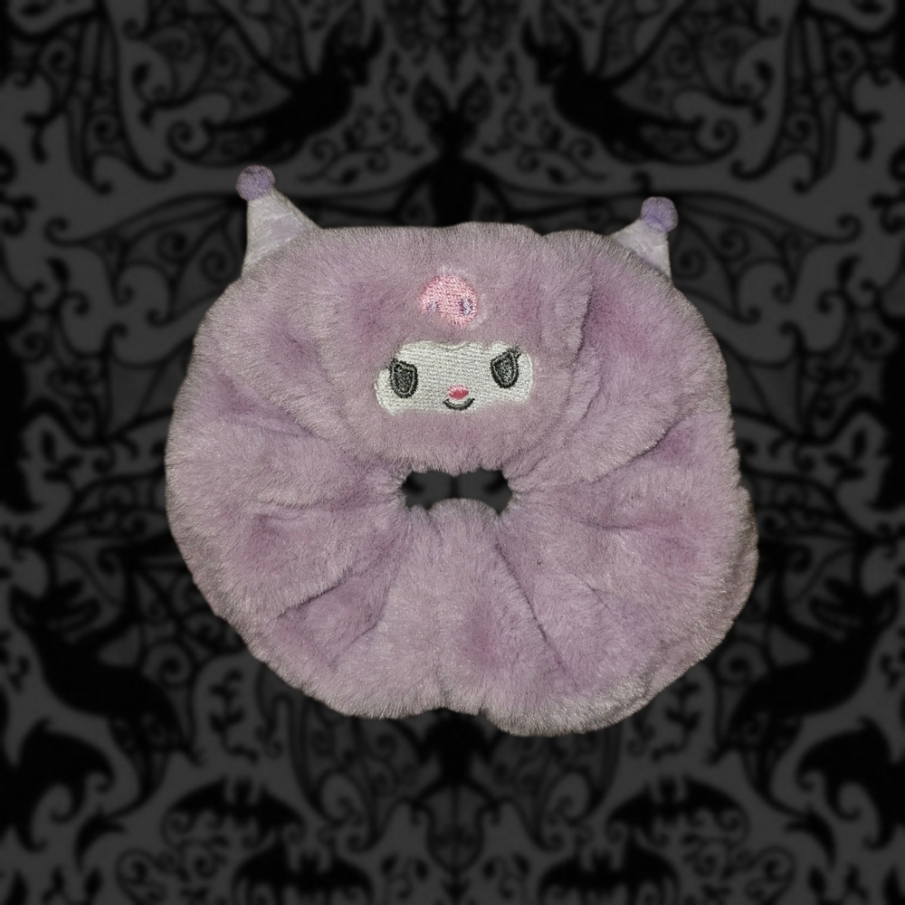 Kuromi Lavender Plush Scrunchie
